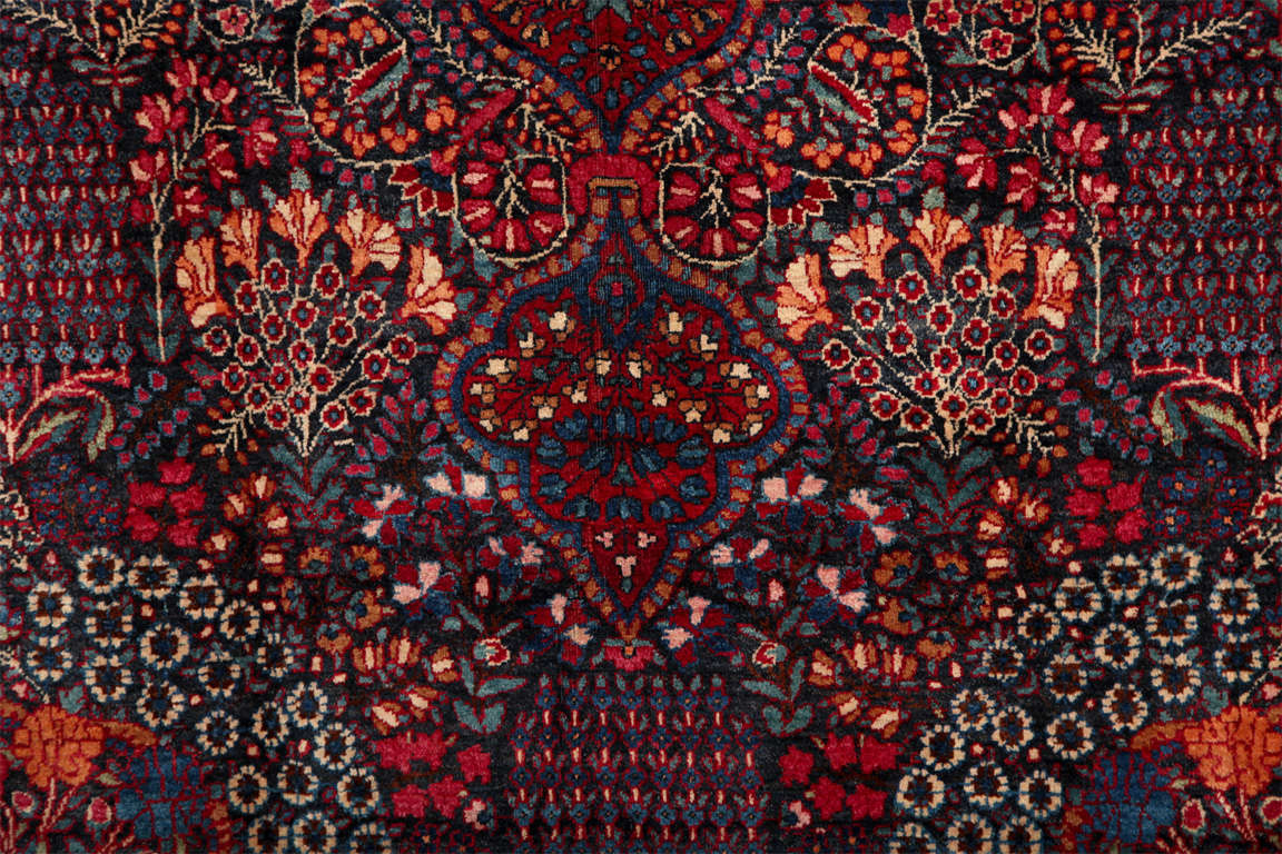 Antike 1890er Jahre Persisch Amoghli Tabriz Teppich, Wolle, 5' x 8' im Angebot 2