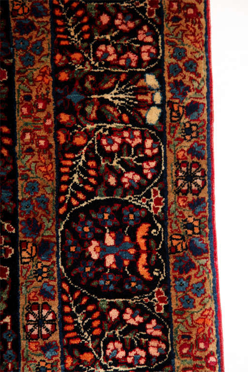 19th Century Antique 1890s Persian Amoghli Rug, 5' x 8' For Sale