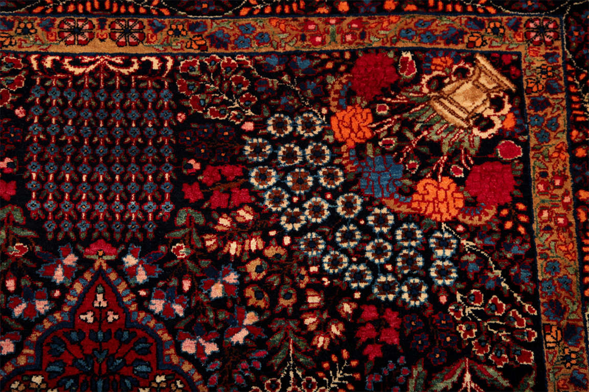 Antiker persischer Amoghli-Teppich aus den 1890er Jahren, Wolle, 5' x 8' im Angebot 3
