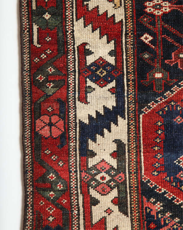 Antique 1890s Persian Bibibaft Bakhtiari Rug from Nooch Village, Wool, 5' x 7' For Sale 3