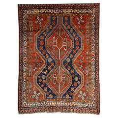 Persian Qashqai Carpet Circa 1900 in Pure Wool and Organic Vegetable Dyes 12