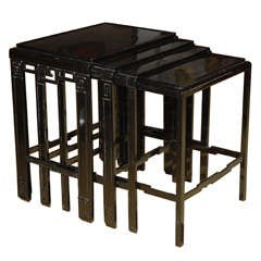 Vintage French Chinese Style Art Deco Nesting Table
