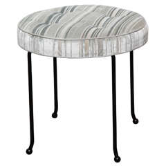 Iron Velvet Upholstered Stool Iron Velvet Upholstered Stool