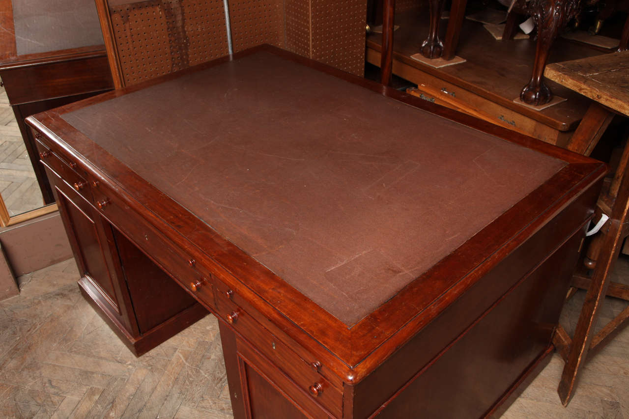 19th Century Mahogany Partners Desk