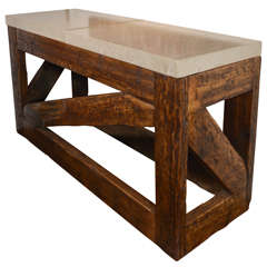 Diagonal Motif Architectural Console