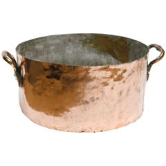 Large French Copper Cauldron