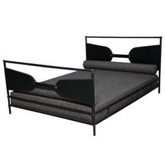 Vintage Leather Wrapped Daybed by Jacques Adnet