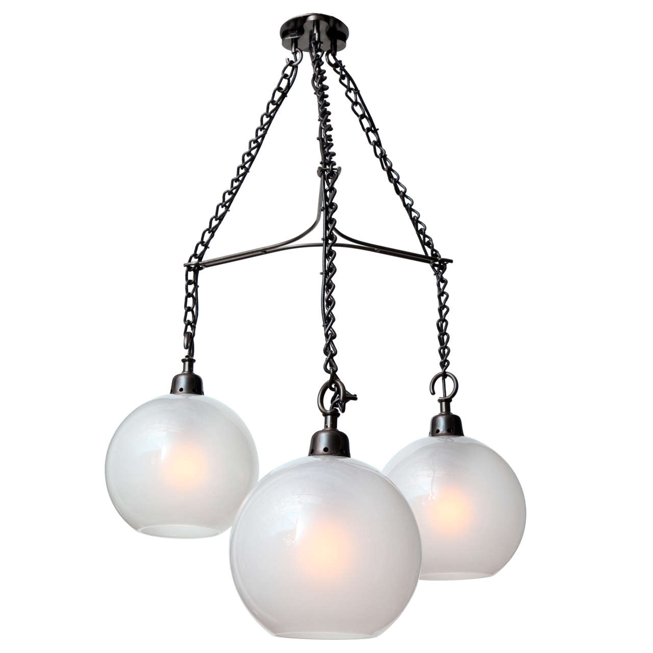 3 Light Hanging Fixture by Luigi Caccia-Dominioni for Azucena