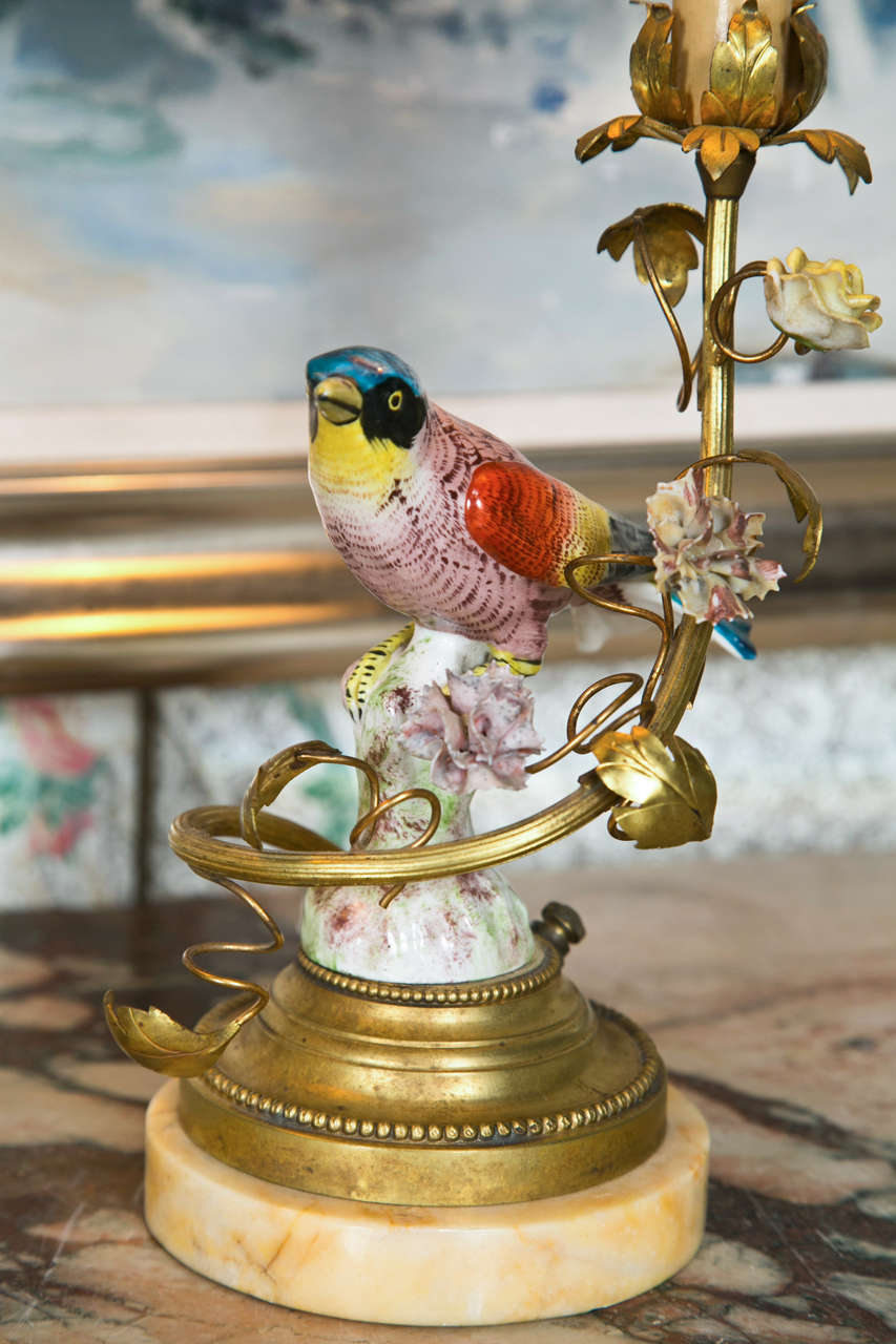 Pair of Meissen Style Porcelain Table Lamps