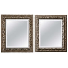 Retro Pair of Silver Gilt Mirrors Manner of Maison Jansen