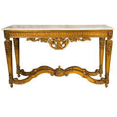 French Empire Style Gilded Console Table