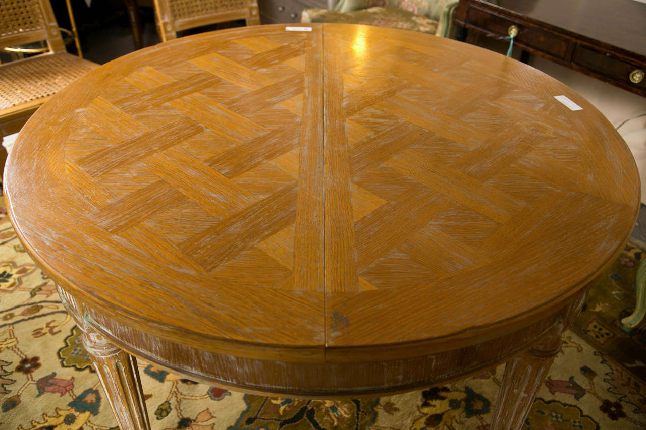 Italian Louis XVI Style Circular Extension Dining Table