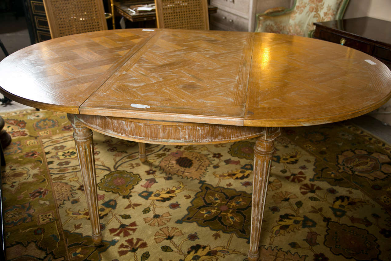 Louis XVI Style Circular Extension Dining Table 1