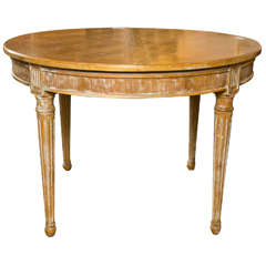 Louis XVI Style Circular Extension Dining Table