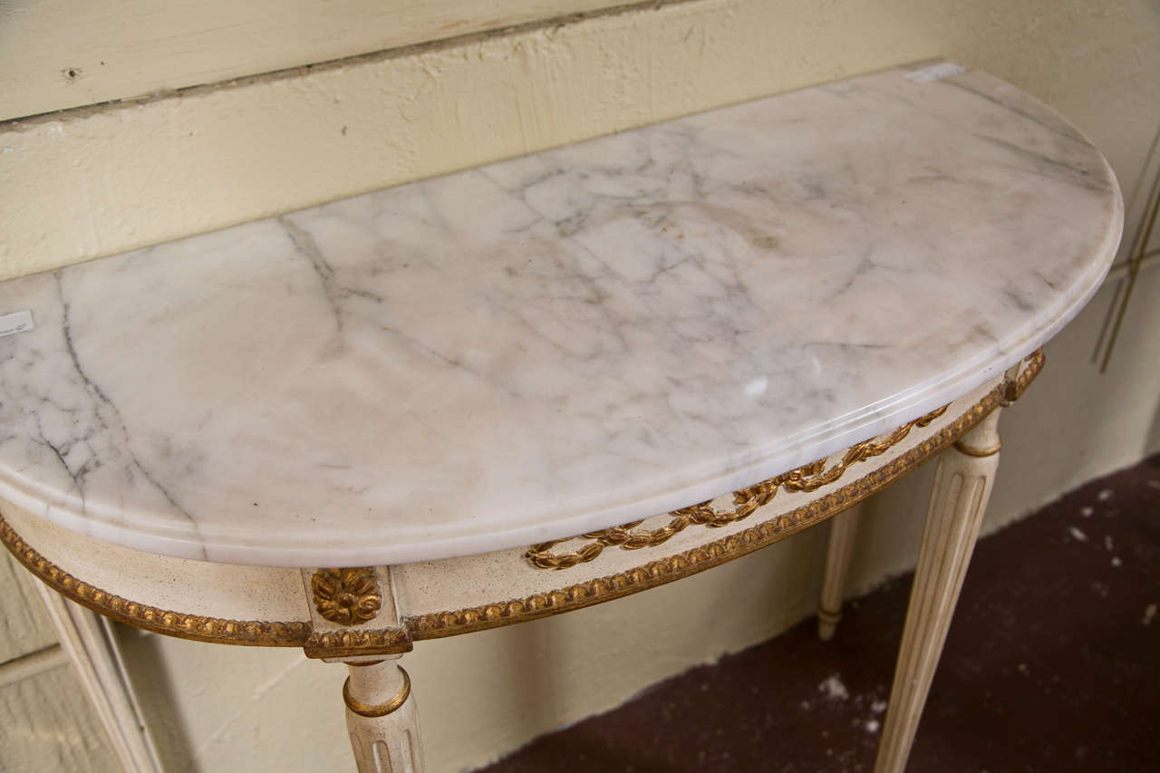 french demilune table
