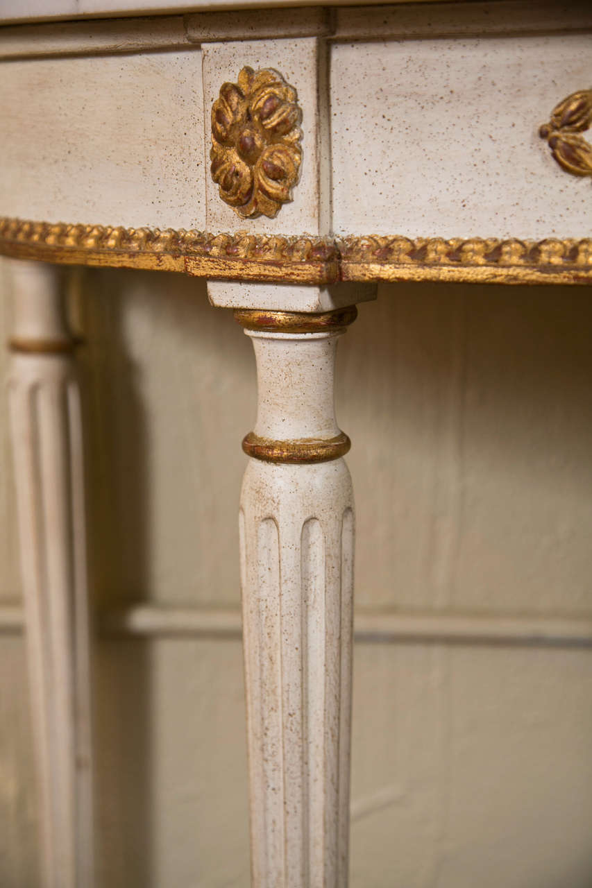 Mid-20th Century French Louis XVI Style Demilune Console Table