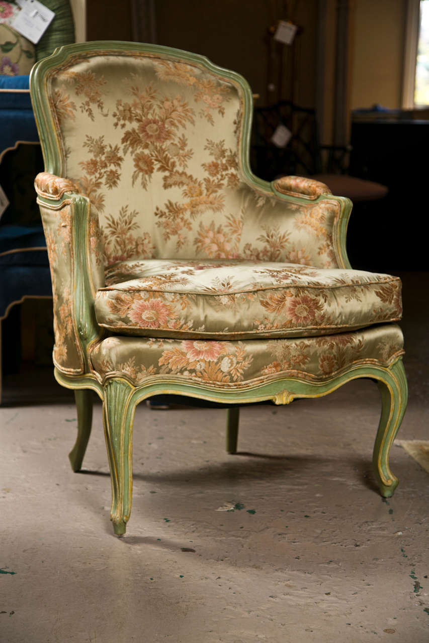 Pair of French Louis XVI Style Bergere Chairs 2