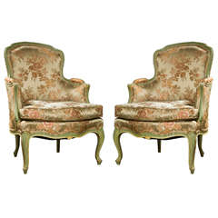 Pair of French Louis XVI Style Bergere Chairs 3