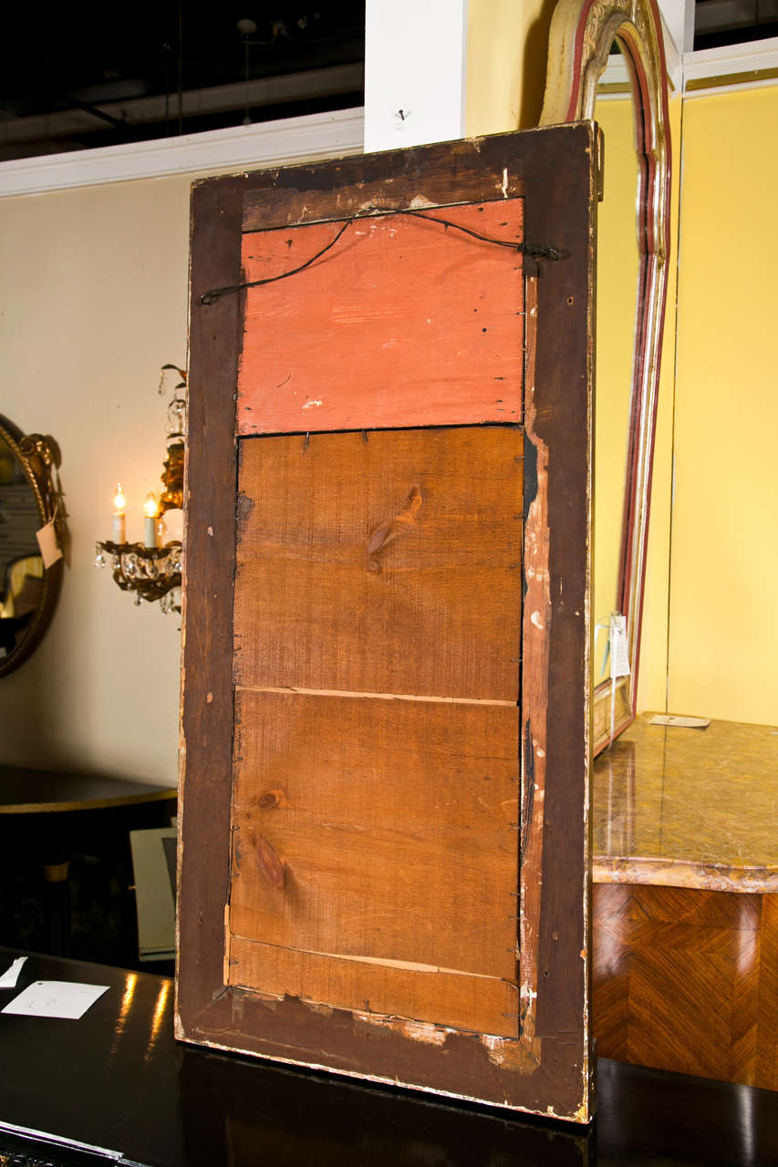 20ième siècle Miroir en bois doré de style Empire français avec cadre sculpté de manière élaborée, vers le 19ème siècle en vente