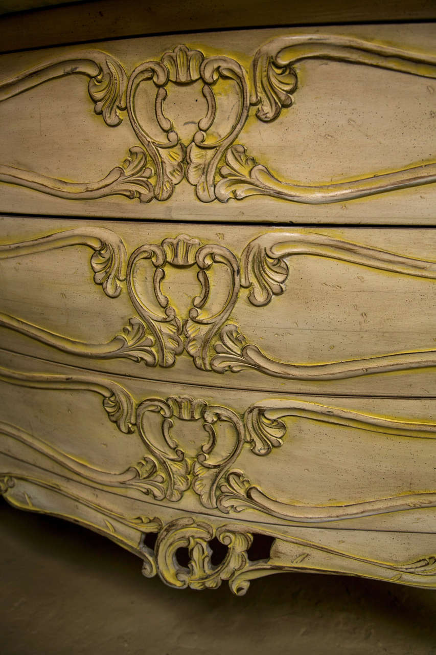 Mid-20th Century French Louis XV Style Painted Commode Maison Jansen