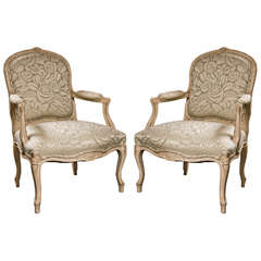 Pair of French Louis XV Style Armchairs 5