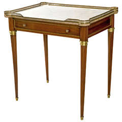 Stamped Jansen French Louis XVI Style Side Table