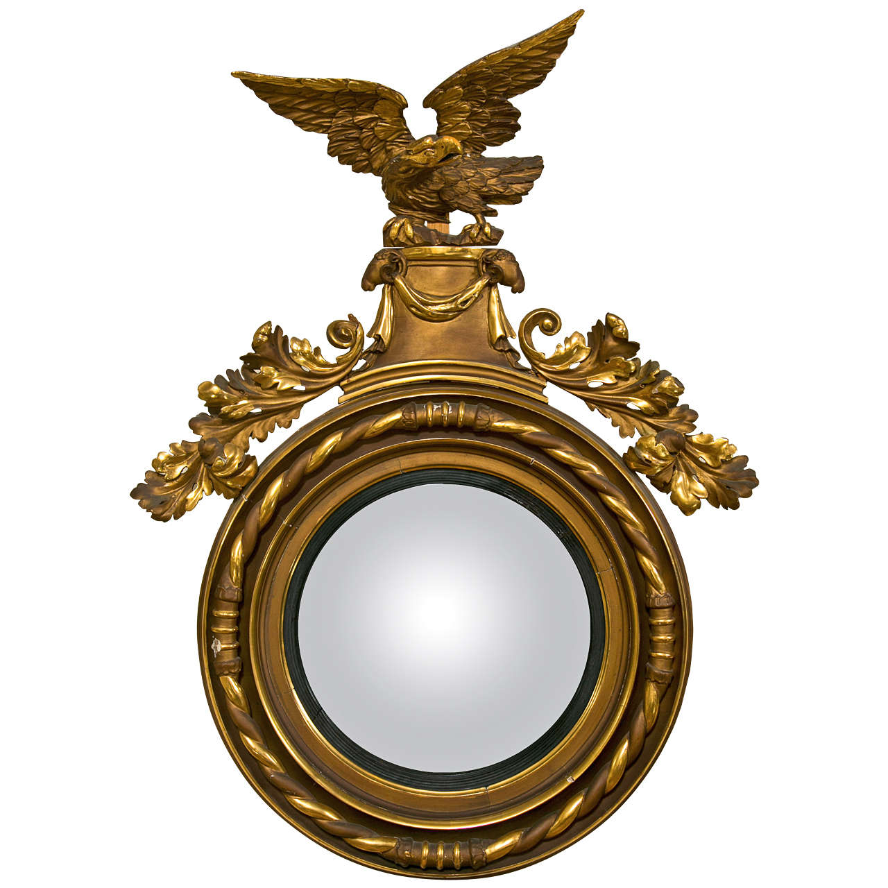 American Federal Style Eagle Convex Mirror