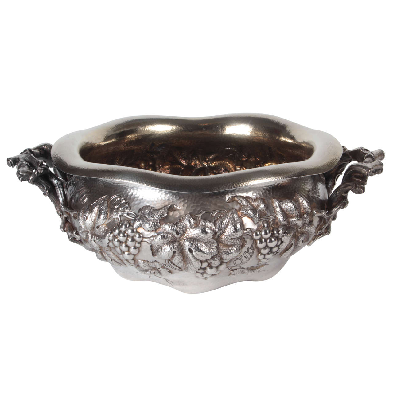 Dominick & Haff New York Grand Sterling "Grape" Theme Centerpiece Bowl 1883 For Sale