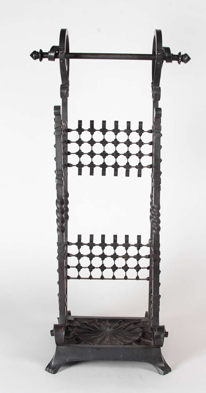 British Aesthetic Movement Iron Umbrella or Cane Stand, circa 1885, attributed to Jekyll For Sale