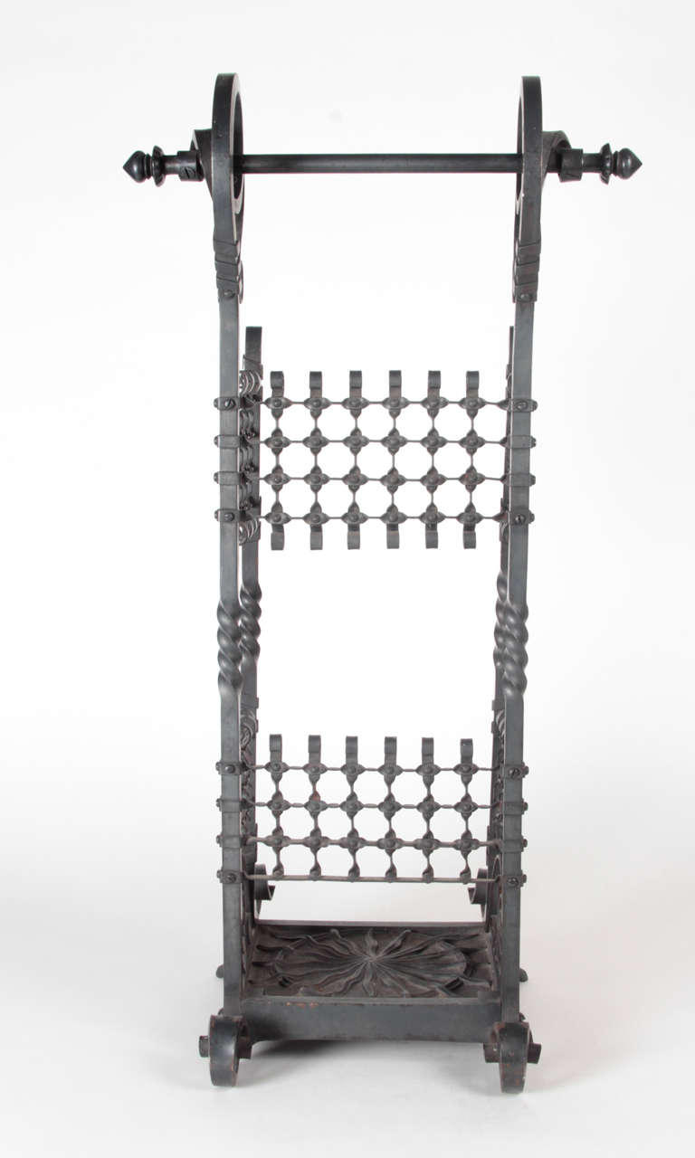 Aesthetic Movement Iron Umbrella or Cane Stand, circa 1885, attributed to Jekyll For Sale 1