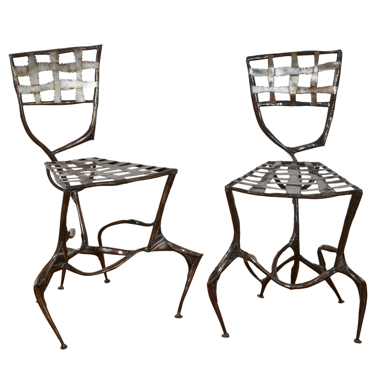Two Steel Copperware Chairs, 2008 / 2013 by Manuel Simon.