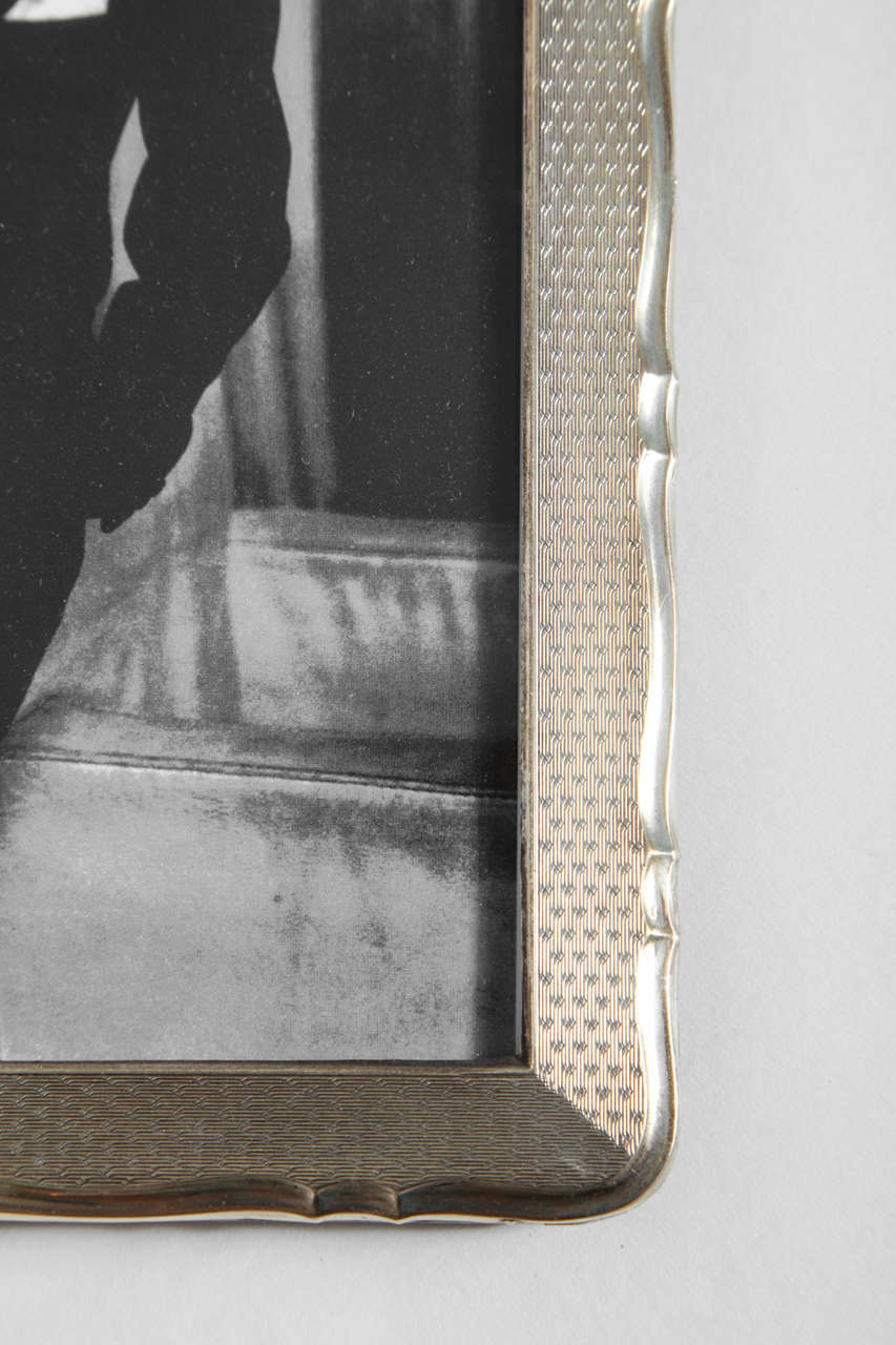 Walker & Hall English Art Deco Sterling Silver Photograph Frame For Sale 3