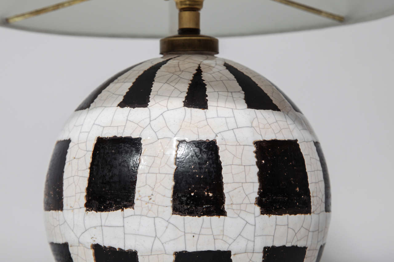 Jean Besnard French Art Deco Ceramic Table Lamp For Sale 1