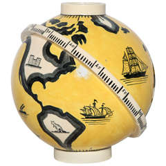 Antique Robert Lallemant Art Deco Le Tour du Monde Ceramic Vase