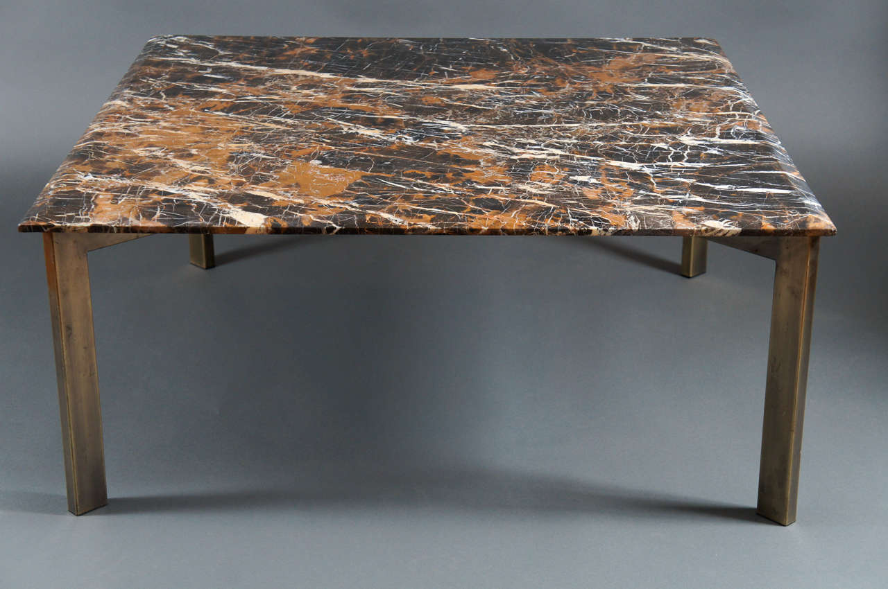 Marble Cocktail Table In Excellent Condition In Hudson, NY
