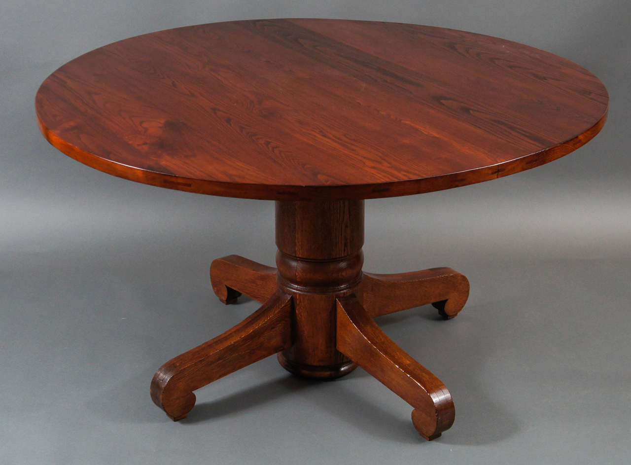 American Ash and Oak, Centre Hall Table In Excellent Condition In Hudson, NY