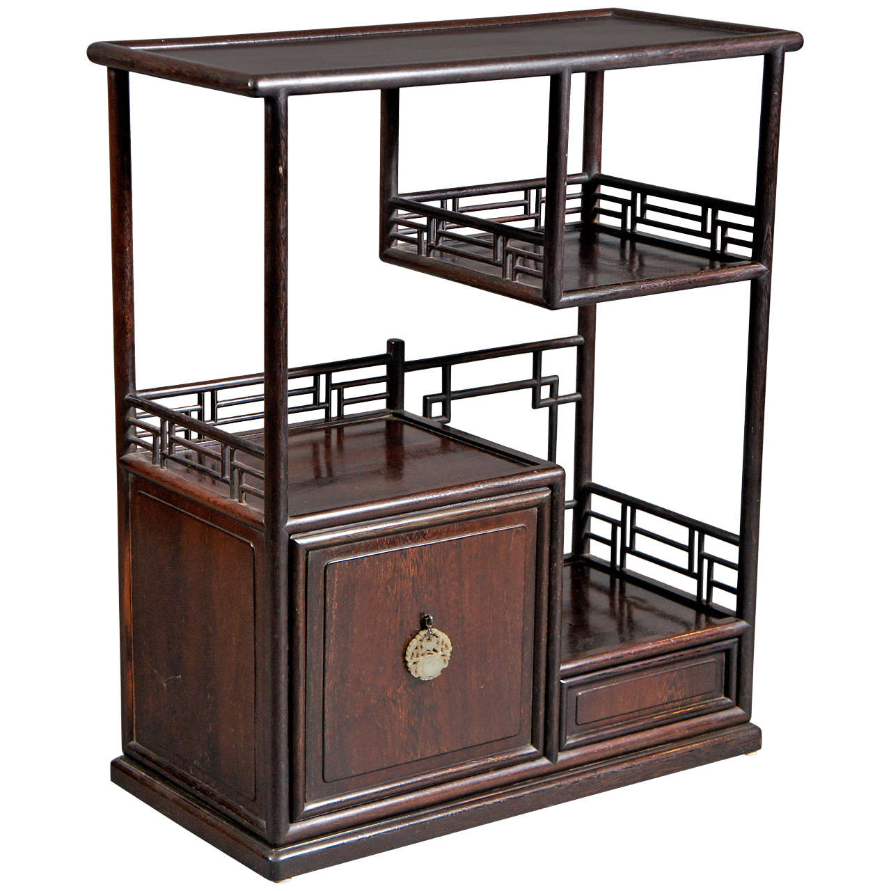 Japanese Rosewood Tea with Jade Pull at 1stDibs