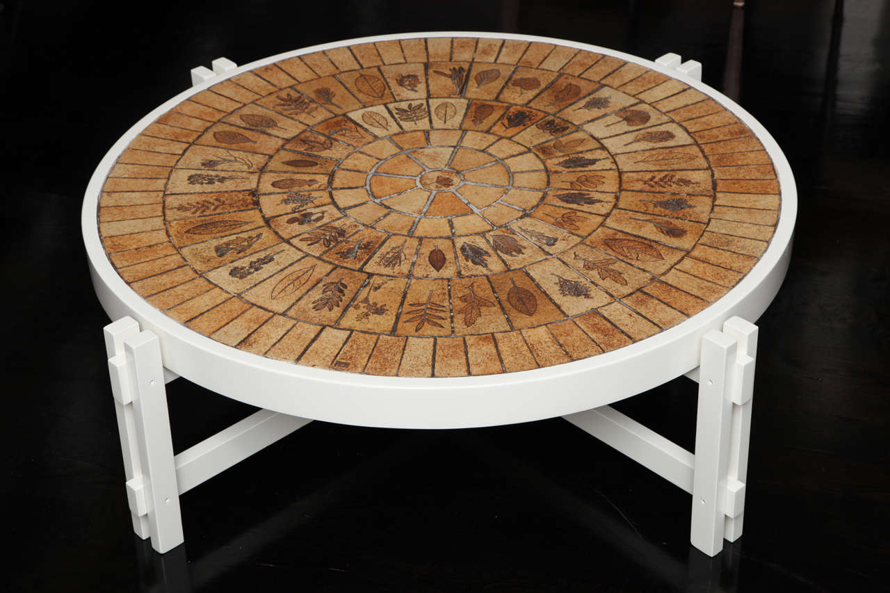 Roger Capron Table In Excellent Condition For Sale In New York, NY