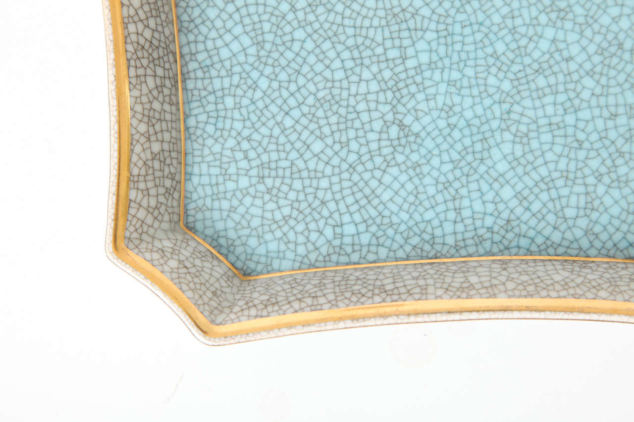 Scandinavian Modern Royal Copenhagen Crackle Glaze Dish