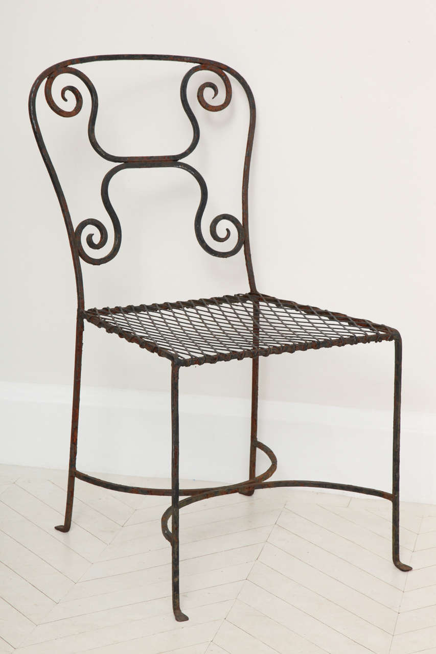 Pair of 19th Century French Metal Chairs 1