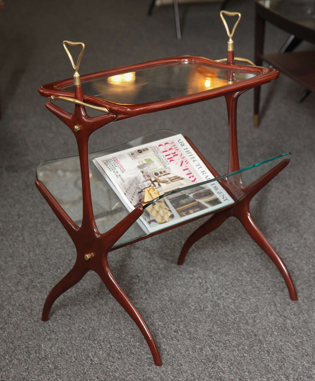 Mid-Century Modern Magazine Table Designed by Cesare Lacca For Sale