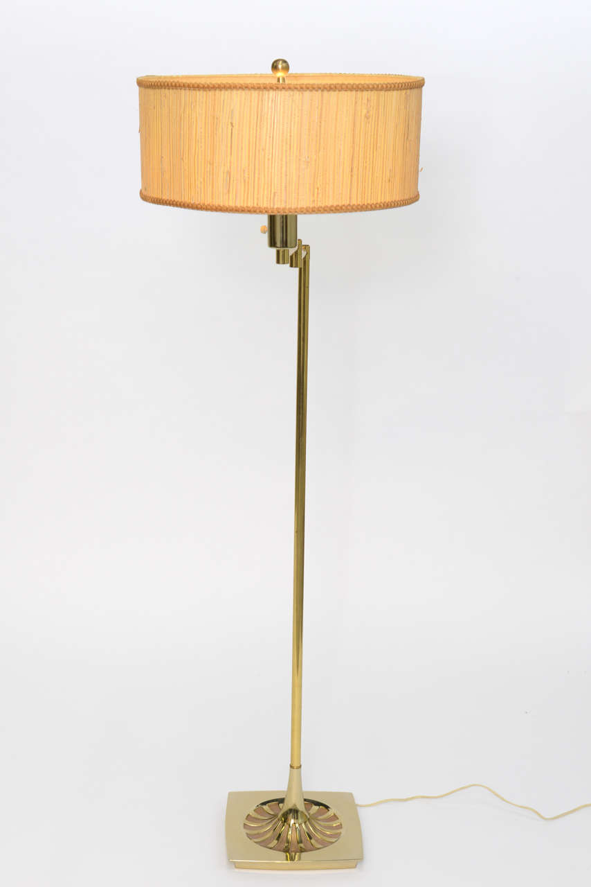 Laurel Brass Nessen Style Floor Lamp For Sale 4