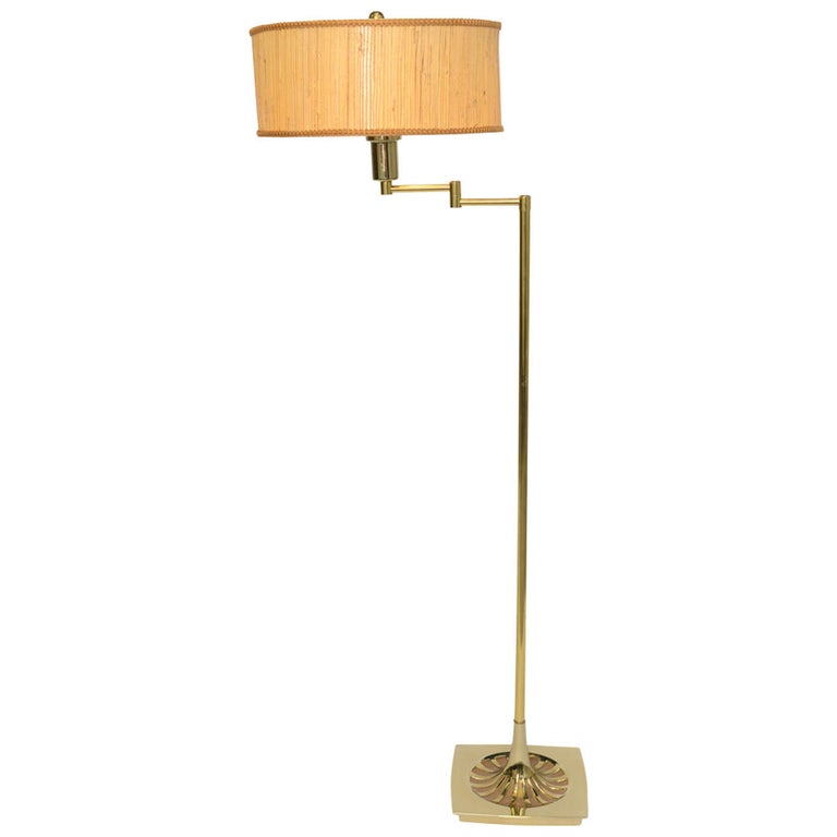 Laurel Brass Nessen Style Floor Lamp For Sale
