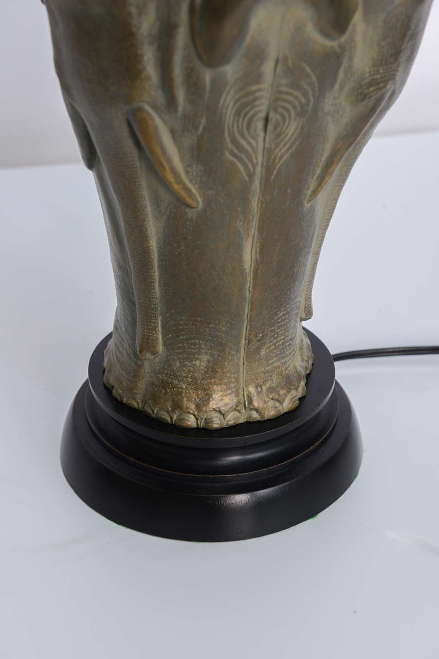 bronze elephant lamp