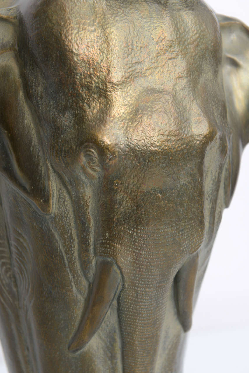Chapman Sculptural Bronze Elephant Table Lamp at 1stDibs brass