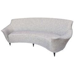 Ico Parisi Curved Back Sofa Manufactured by Ariberto Colombo
