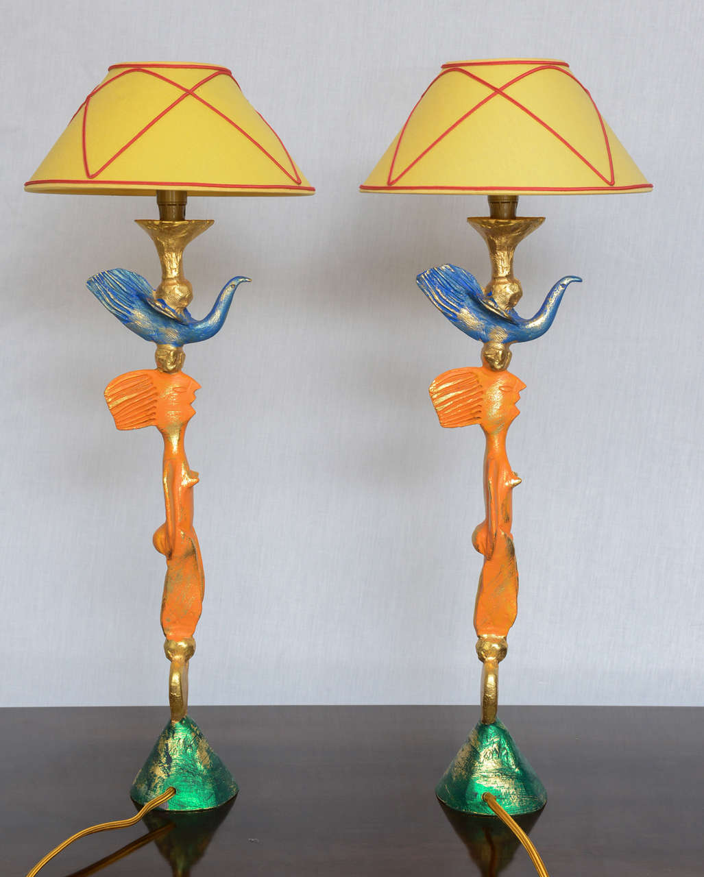 Pair of Whimsical French Figurative Bronze Lamps 2