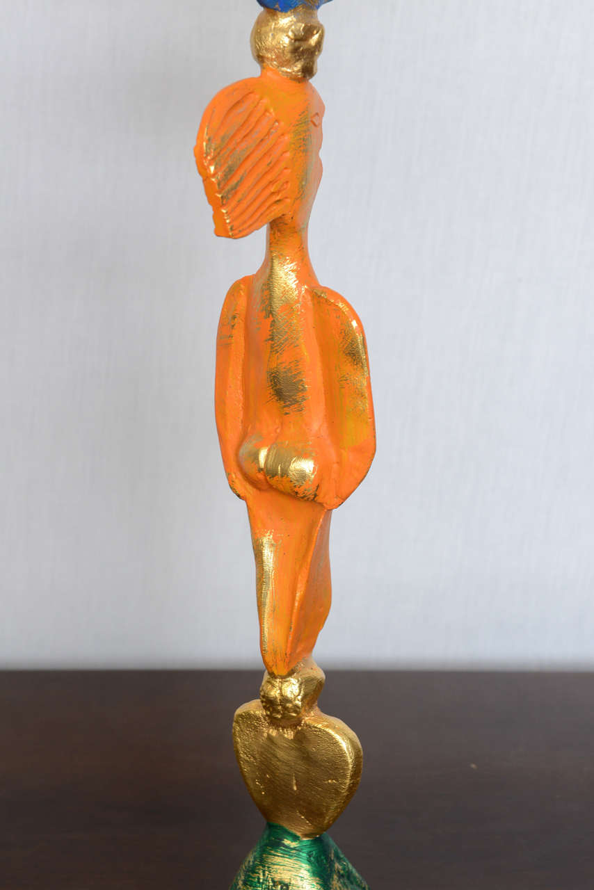 Pair of Whimsical French Figurative Bronze Lamps 3