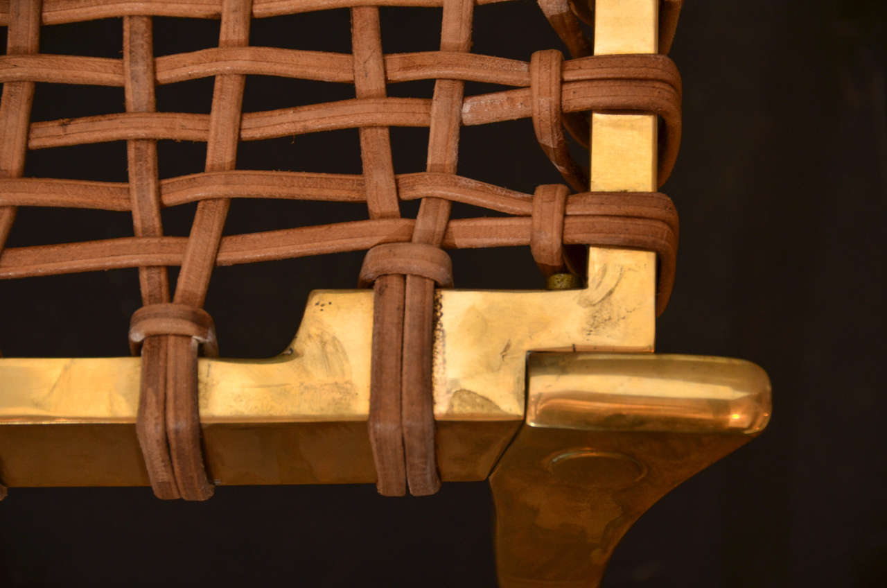 Mid-Century Modern Contemporary Klismos Bench in Brass in the Style of T.H. Robsjohn-Gibbings
