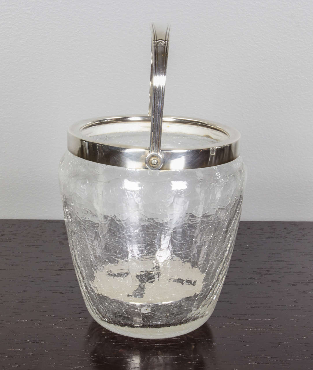 Mid-Century Modern Mid-Century Set of Icy Glass Shaker and Ice Bucket